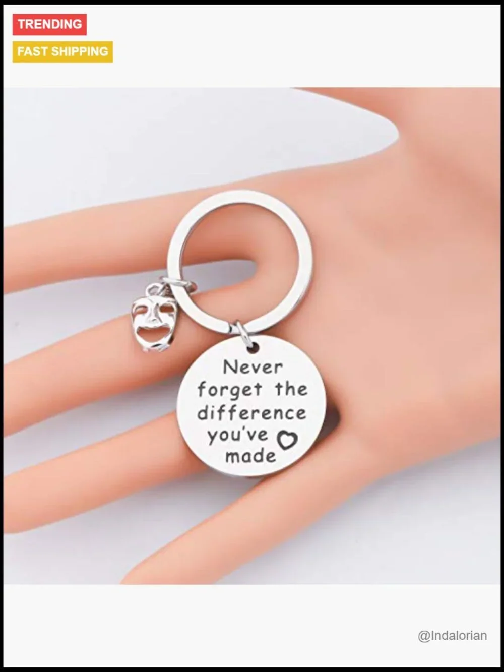 Theatre Keychain Drama Mask Gift Tragedy and Comedy Keychain